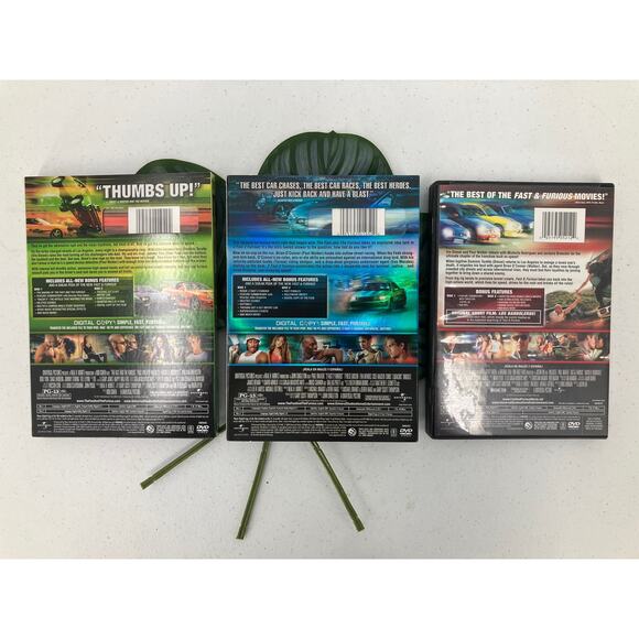 The Fast And The Furious Set Of 3 Universal Studios 1 2 4 DVD Movies Widescreen - Picture 2 of 5